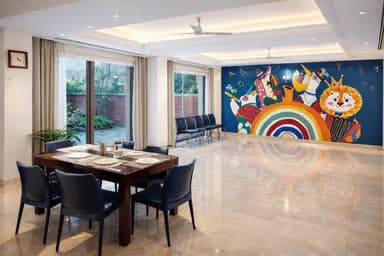 Creative kids party venue with decorations in Delhi NCR